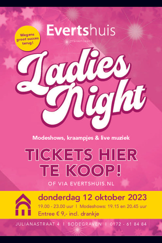 12 oktober - Ladies night - Ticket