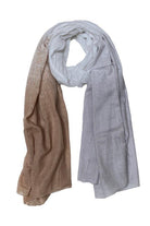 A-Zone sjaal degrade print grijs wit beige