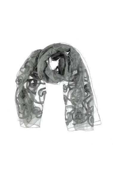 A-Zone transparante stola sjaal grijs