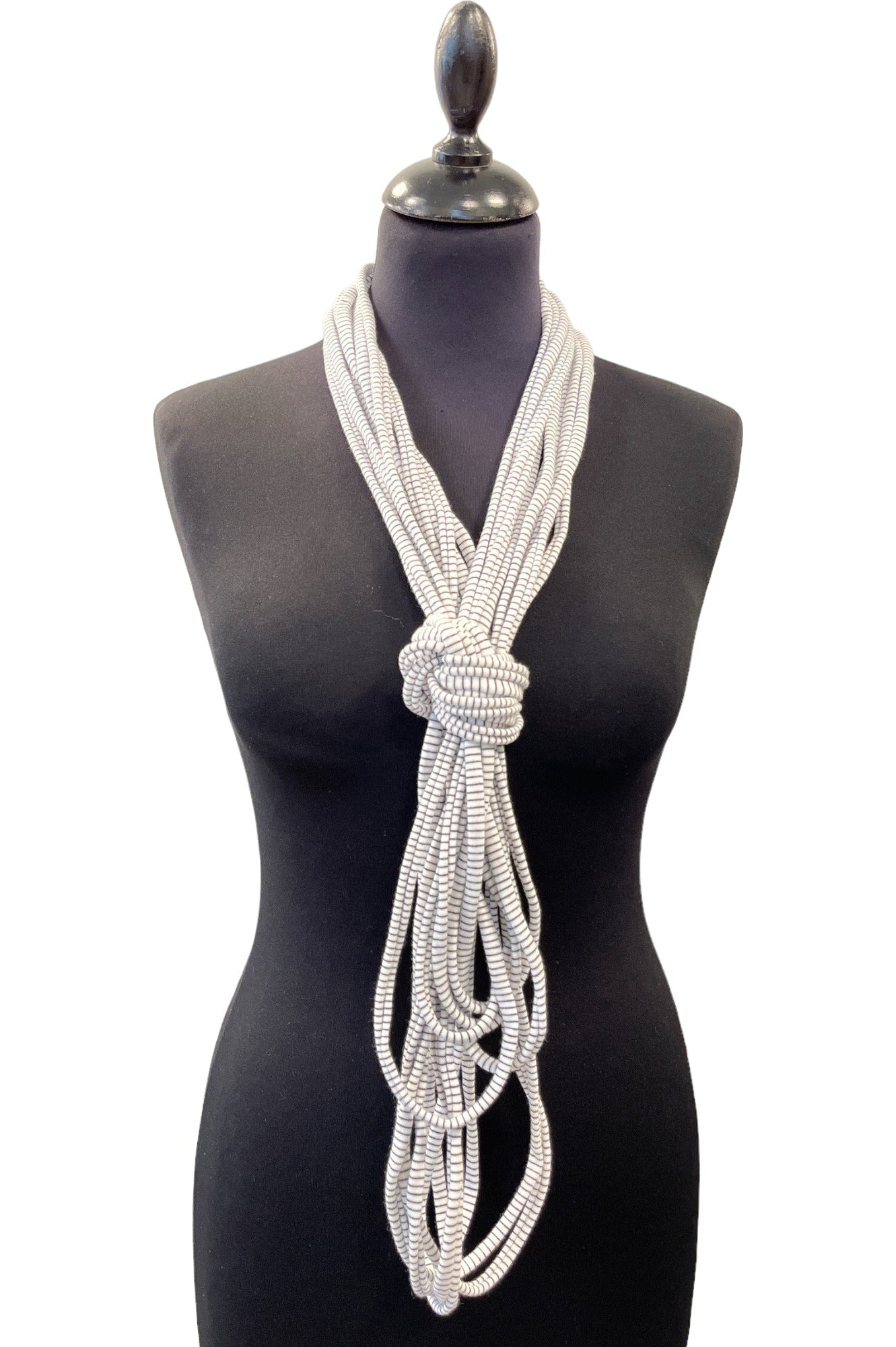 BORIS sjaal ketting - Stip wit