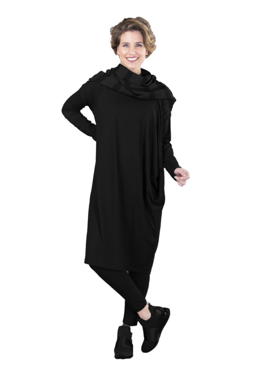 ELSEWHERE jurk tuniek - zwart jersey