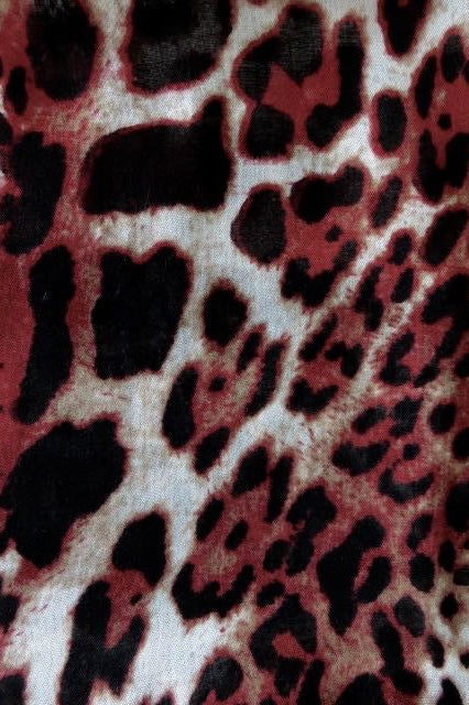 ROMANO sjaal rood zwart panterprint