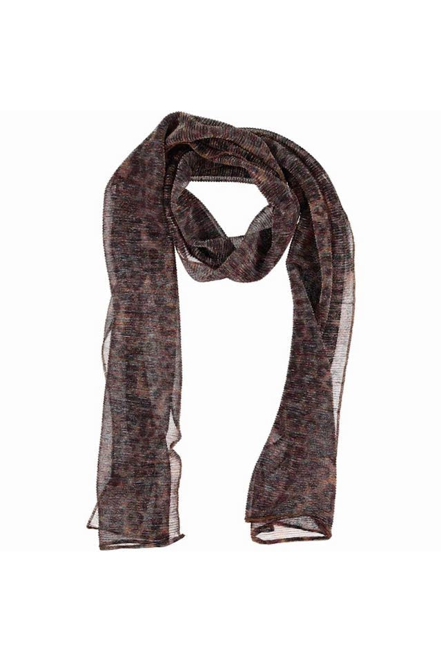 Sjaal panterprint bruin/grijs