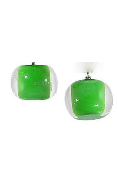 ZSISKA oorbellen groen appel COLOURFUL BEADS